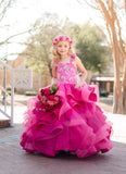 LuXee Couture Gown Rental~ Cascading Loopy Floral