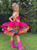 Cupcake Couture~ Rainbow Rio Maize and Cerise Reversible