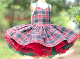 Cupcake Couture ~ Christmas Black Plaid ~ Reversible~ Pre-Order