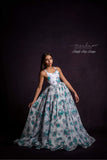 LuXee Couture Gown Rental~ Teal Roses