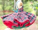 Cupcake Couture ~ Christmas Black Plaid ~ Reversible~ Pre-Order