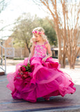 LuXee Couture Gown Rental~ Cascading Loopy Floral