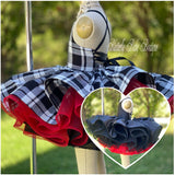 Cupcake Couture Rental~ Christmas Black and White Buffalo Plaid ~ Reversible